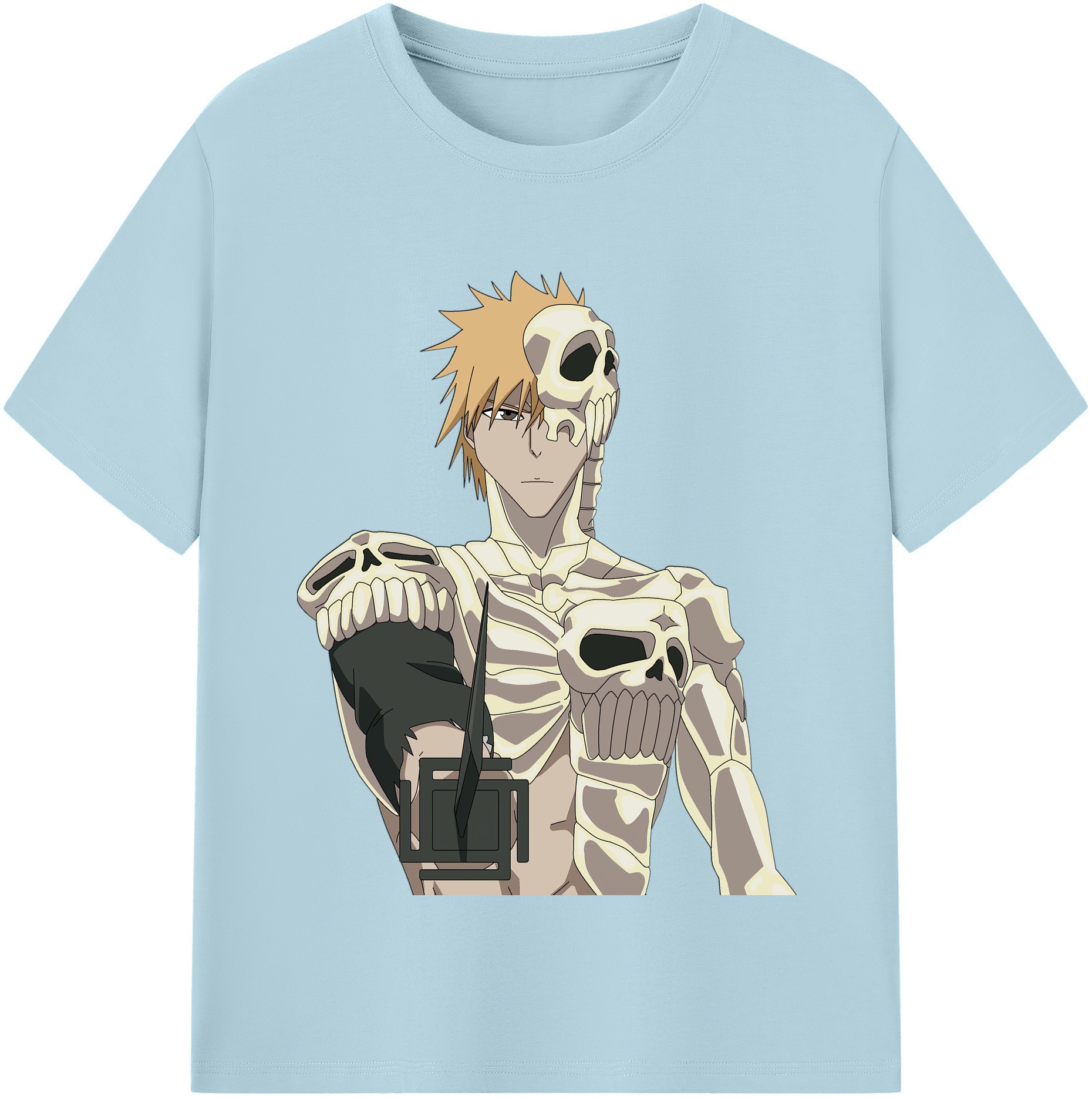 （画像用） ブリーチ 黒崎一護（くろさき いちご）BLEACH Kurosaki Ichigo 綿100％半袖Tシャツ（フロントプリント）